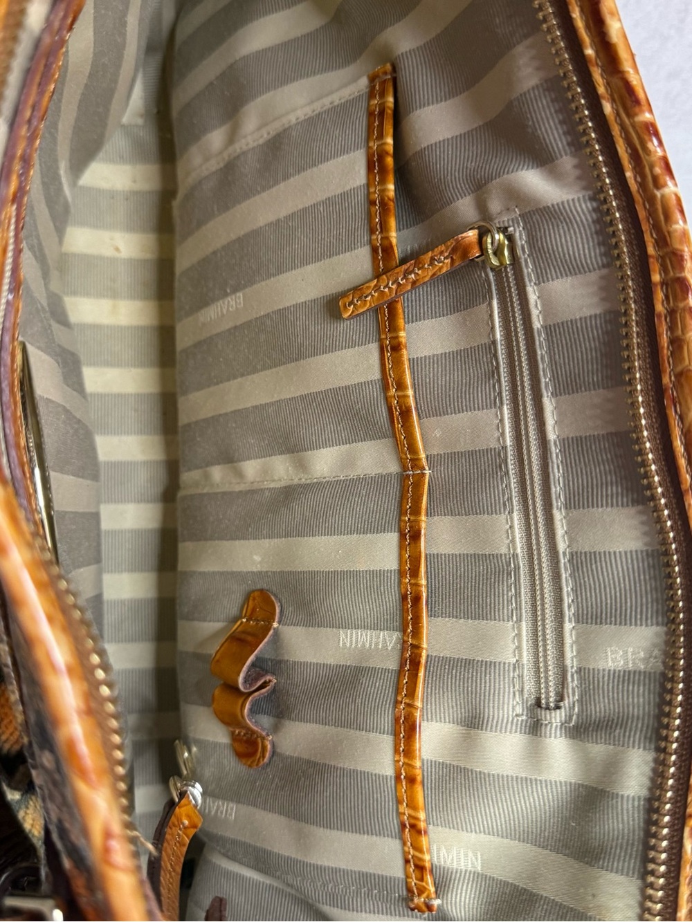 Brahmin Medium Asher Tote Bag in a Multi-Color Python Printed Leather - Picture 12 of 12